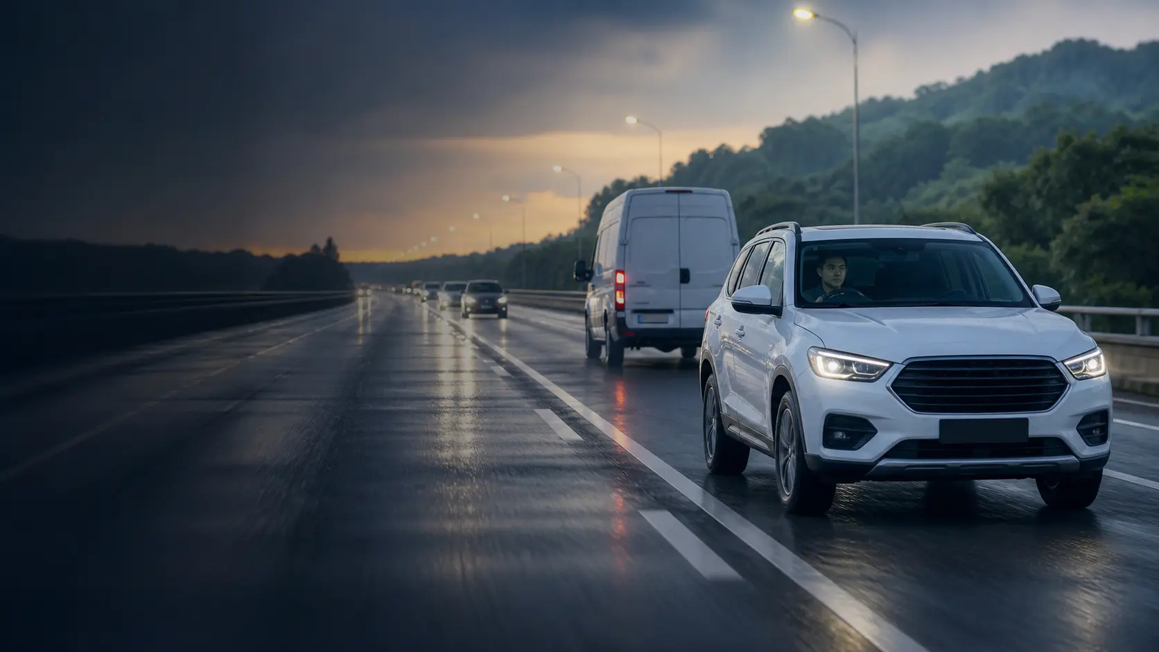 Safe Following Distance in Different Road Conditions